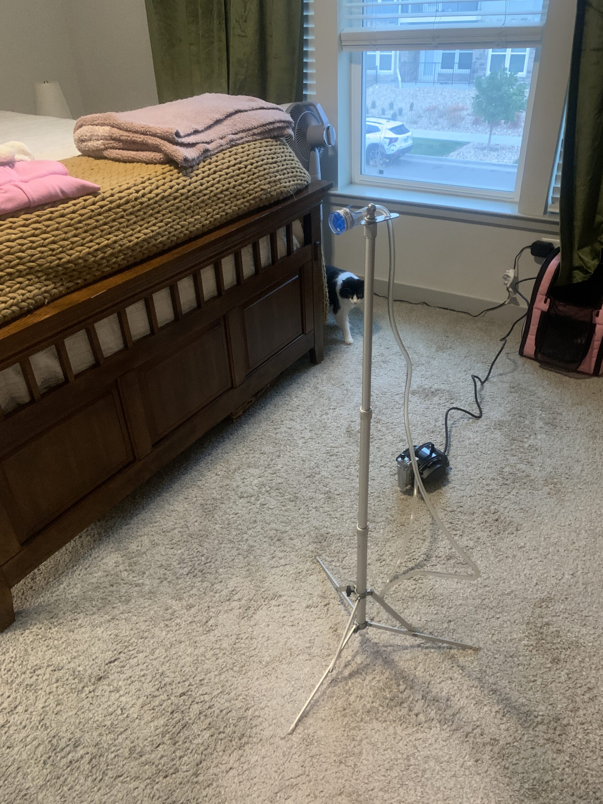 Air testing in bedroom